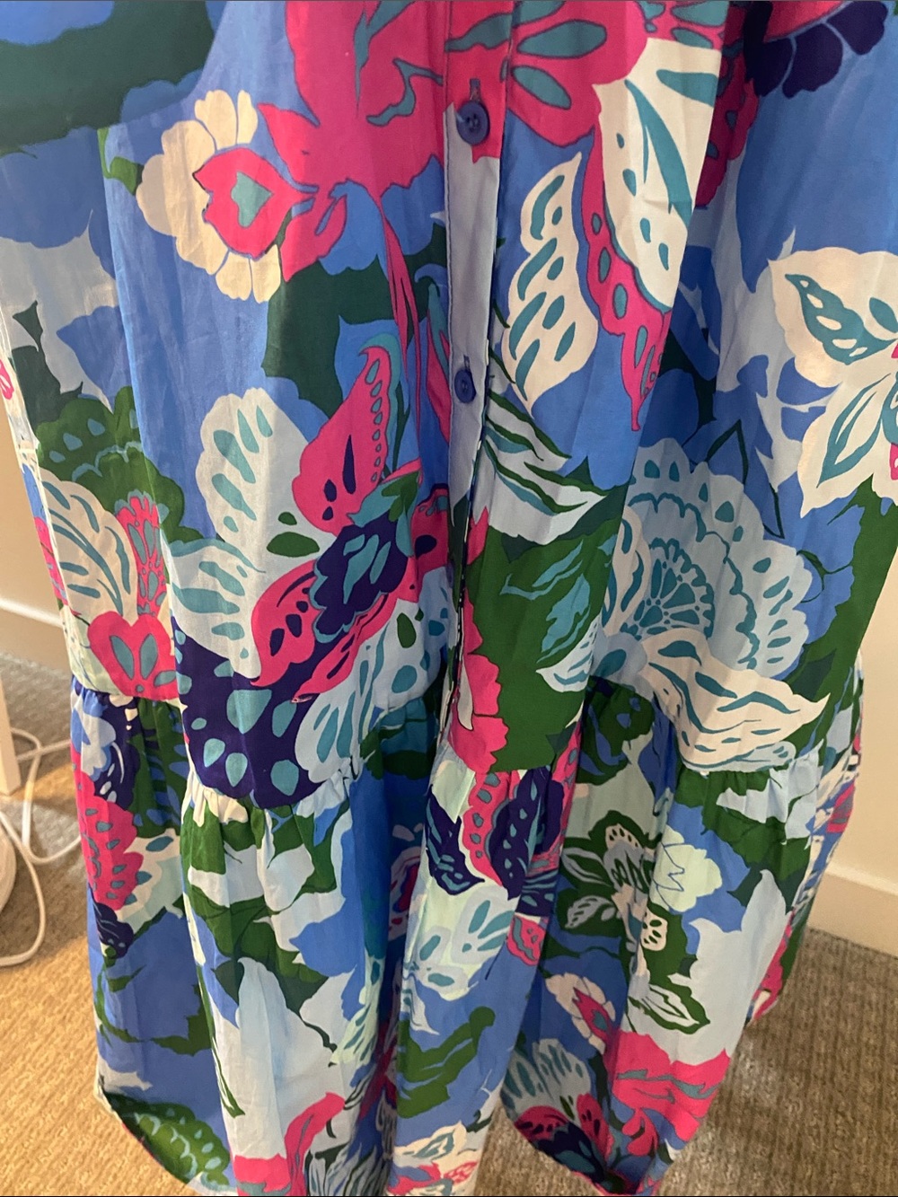 Sugarlips Blue, Pink and Green Floral Dress - Picture 4 of 4